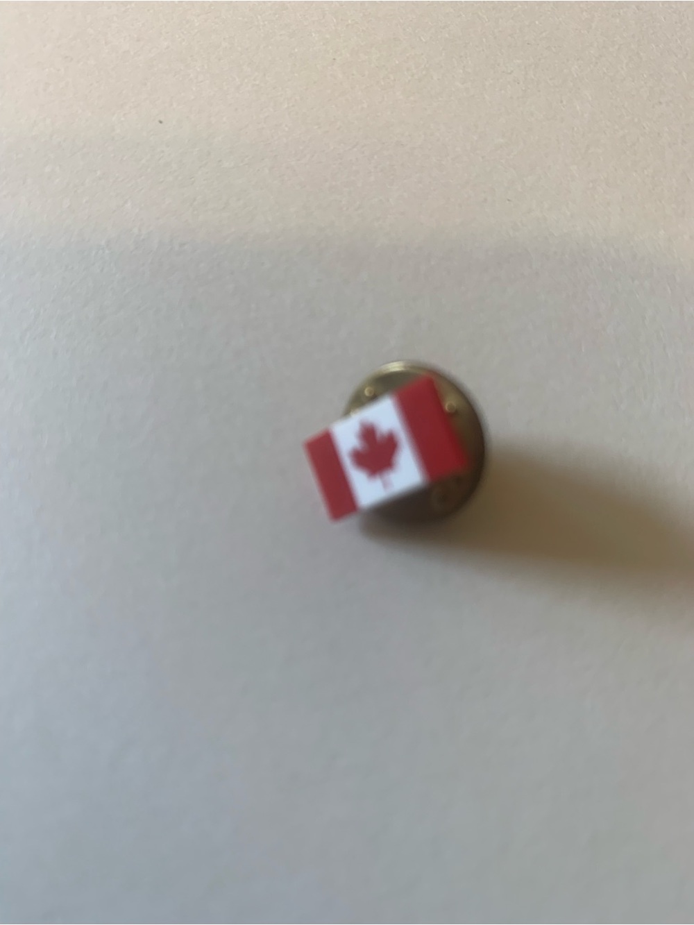 Canadian Flag Lapel Pin - Red and White